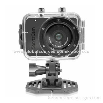 Sports Camera with 1,080P Full HD, 1,920 x 1,080P Resolution